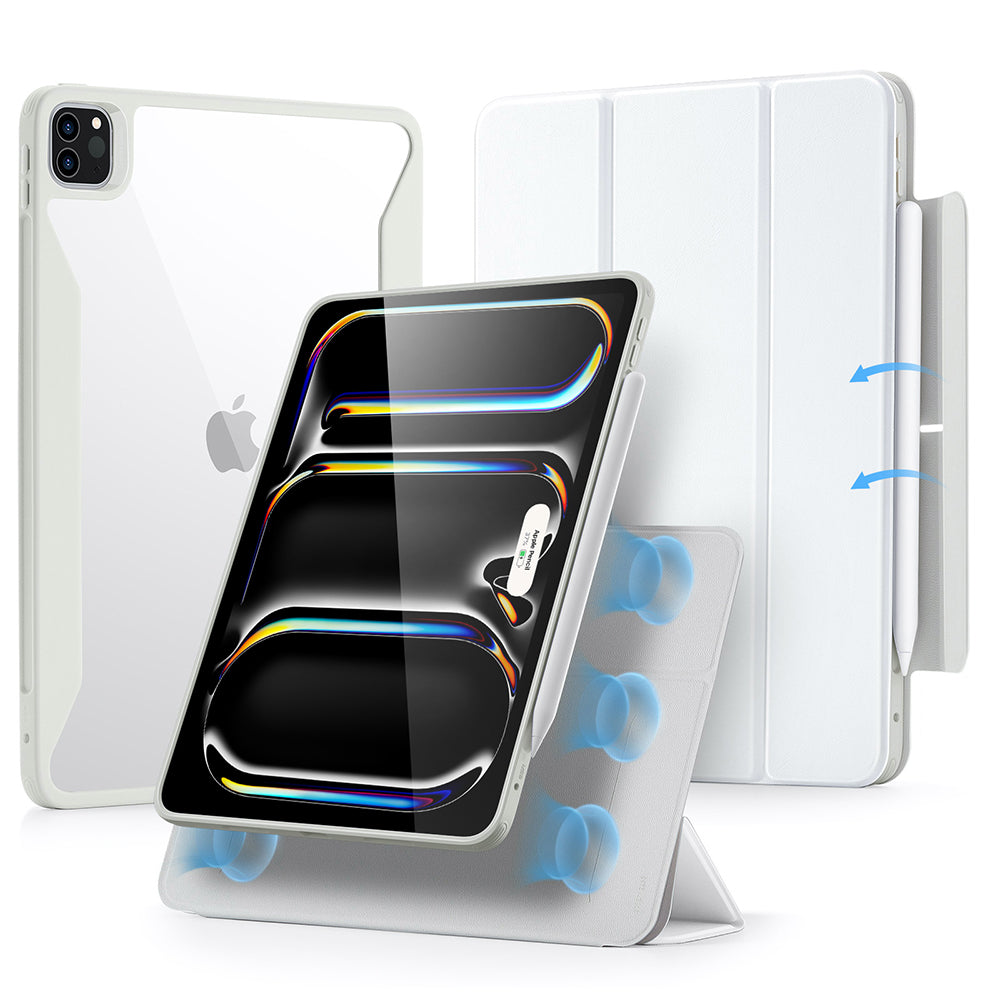 Deksel for Apple iPad Pro 13 (2024), ESR, Rebound Hybrid, Hvit