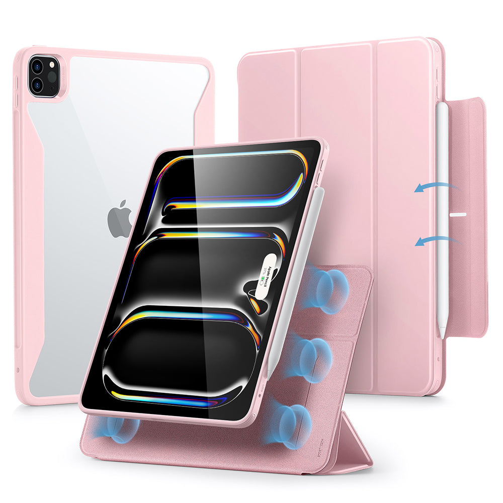 Deksel for Apple iPad Pro 13 (2024), ESR, Rebound Hybrid, Rosa