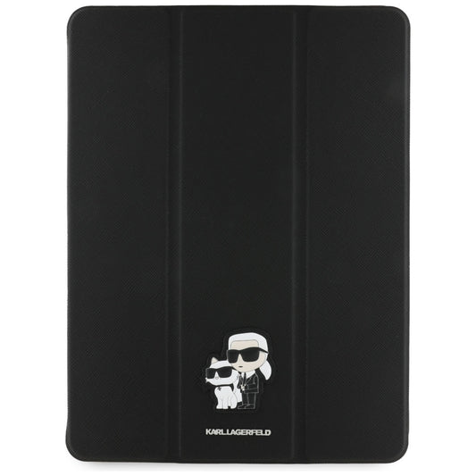 Deksel for Apple iPad Pro 13 (2024), Karl Lagerfeld, Saffiano Karl & Choupette, Svart