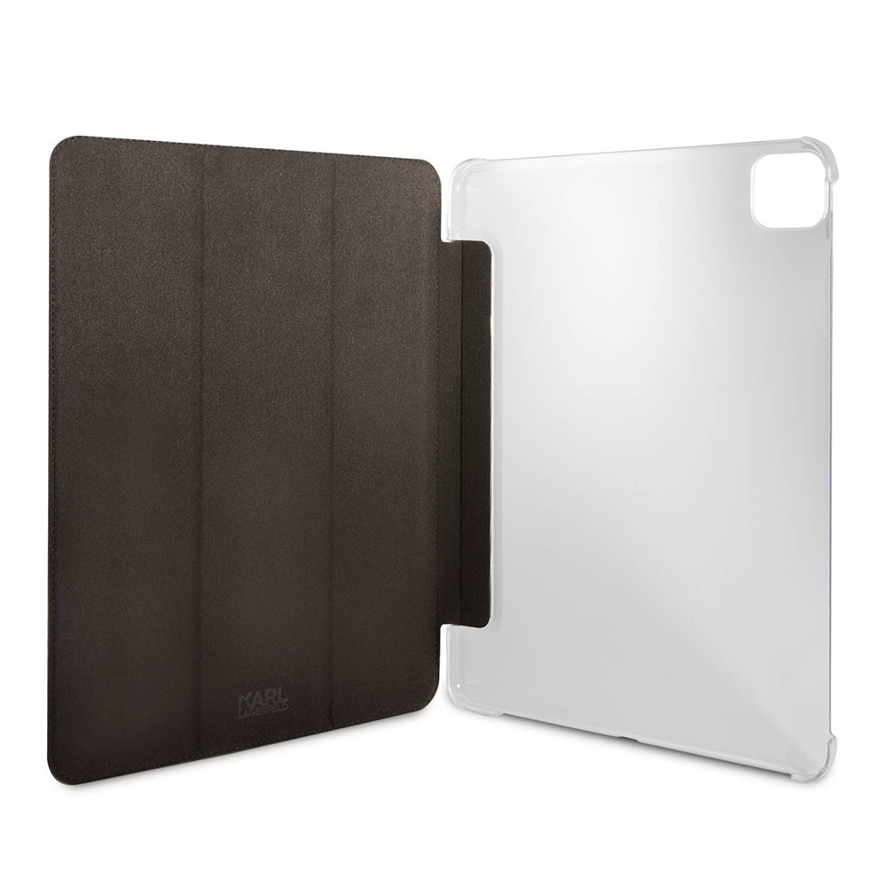 Deksel for Apple iPad Pro 13 (2024), Karl Lagerfeld, Saffiano Karl & Choupette, Svart