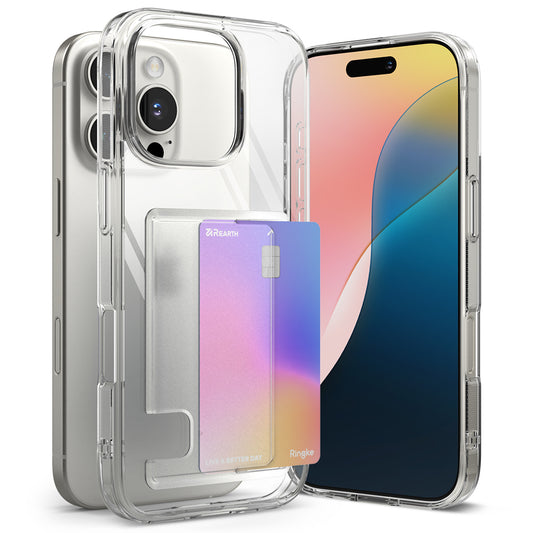 Deksel for Apple iPhone 16 Pro Max, Ringke, Fusion Card, Gjennomsiktig