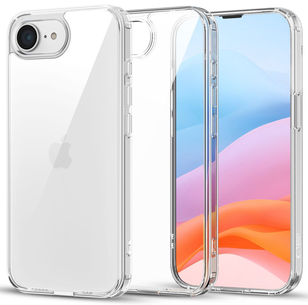 Deksel for Apple iPhone 17e / 16e, Tech-Protect, Flexair Hybrid, Gjennomsiktig