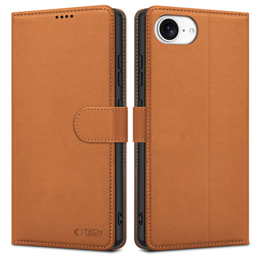 Deksel for Apple iPhone 16e, Tech-Protect, Wallet, Brun