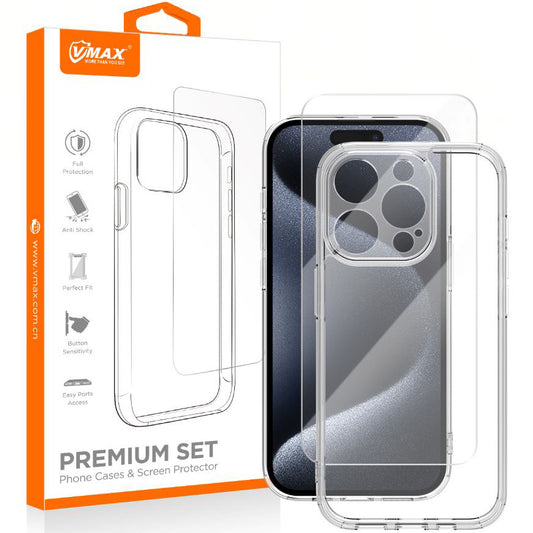 Deksel for Apple iPhone 16 Pro Max, Vmax, Premium, Transparent