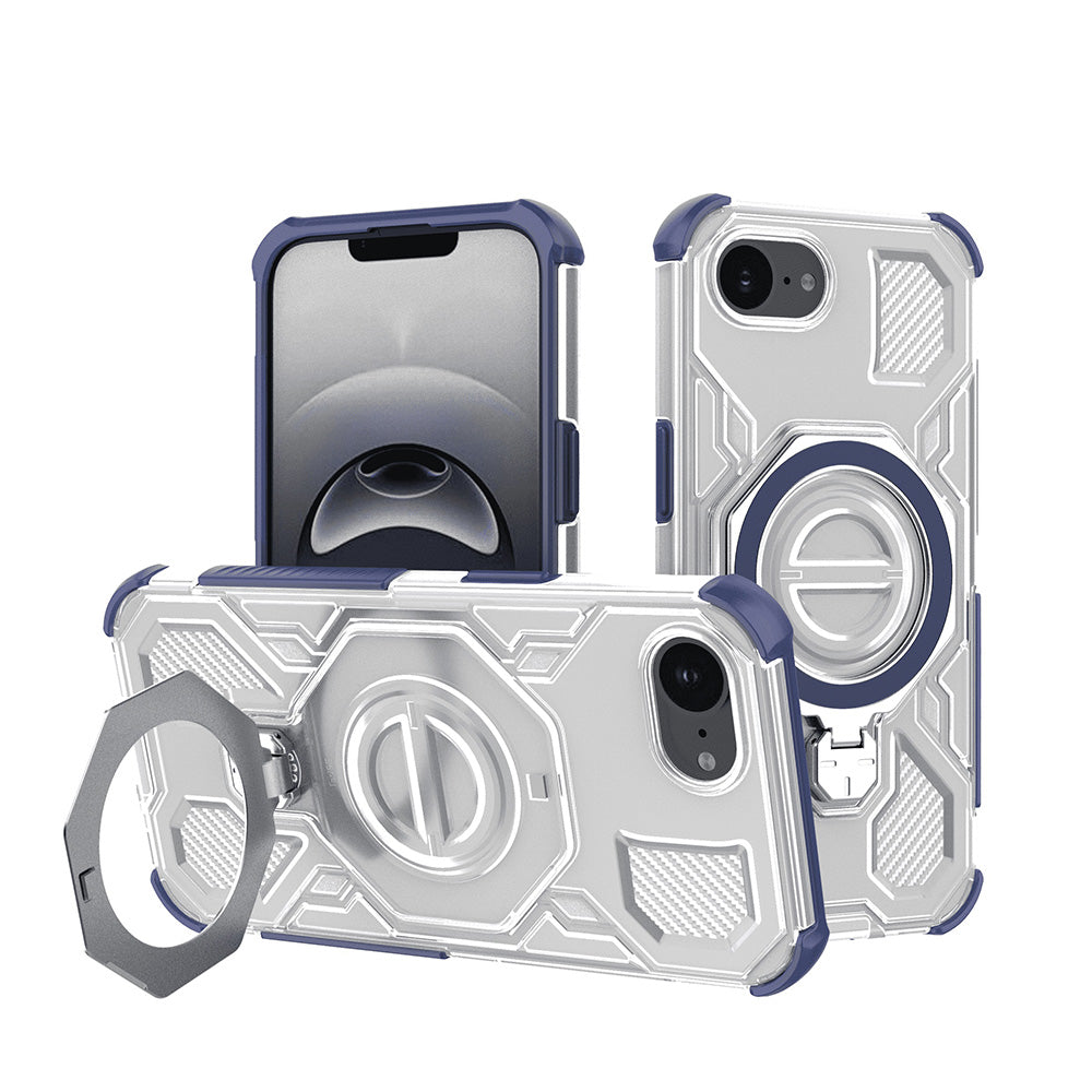 Deksel for Apple iPhone 17e / 16e, Techsuit, Carbon Shield Pro, Blå