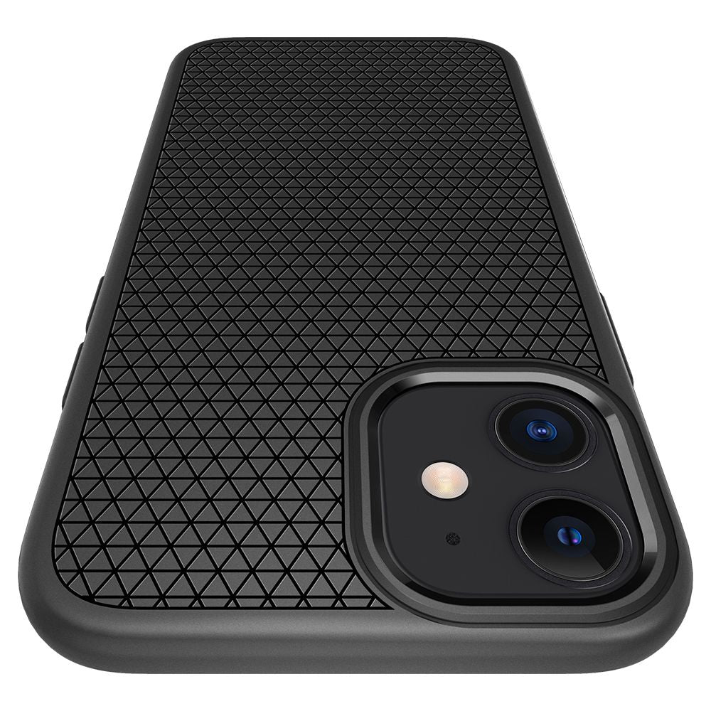 Deksel for Apple iPhone 12 / 12 Pro, Spigen, Liquid Air, Svart ACS01701