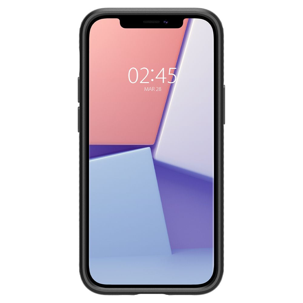 Deksel for Apple iPhone 12 / 12 Pro, Spigen, Liquid Air, Svart ACS01701