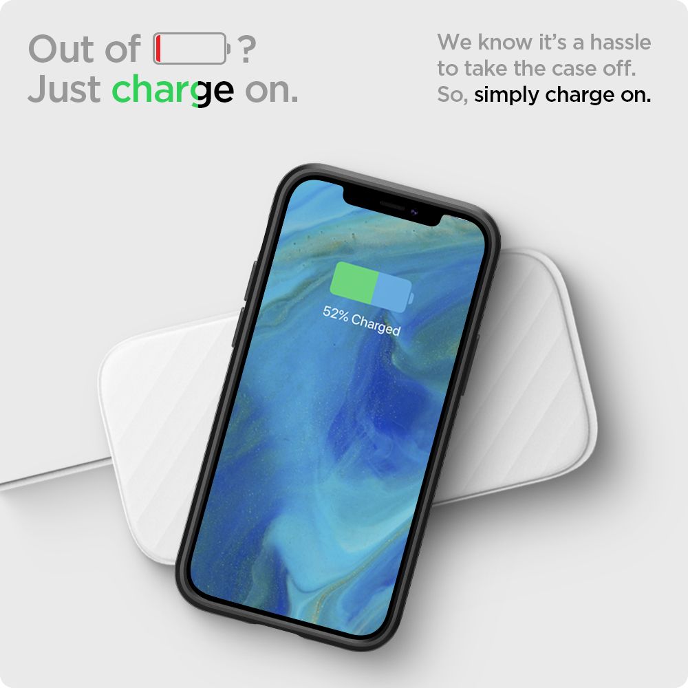Deksel for Apple iPhone 12 / 12 Pro, Spigen, Liquid Air, Svart ACS01701