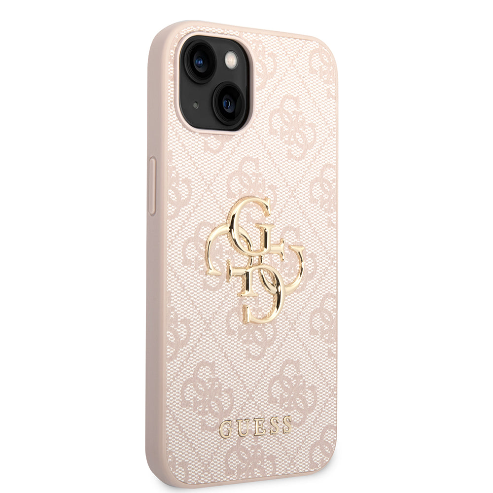 Deksel for Apple iPhone 14, Guess, 4G Metal Logo, Rosa