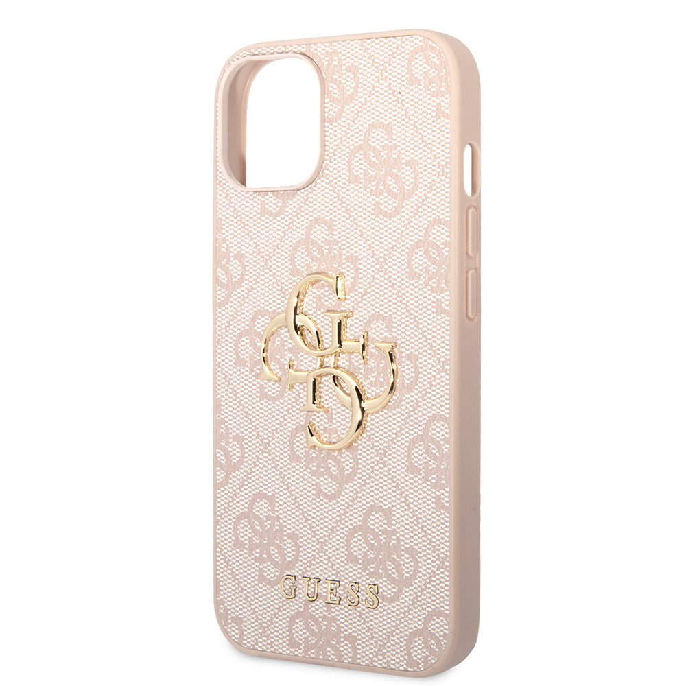 Deksel for Apple iPhone 14, Guess, 4G Metal Logo, Rosa