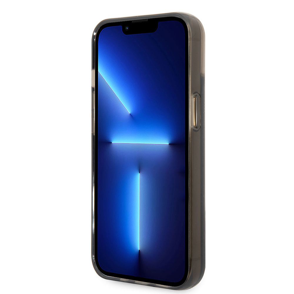 Deksel for Apple iPhone 14, Karl Lagerfeld, Liquid Glitter KL Logo, Svart
