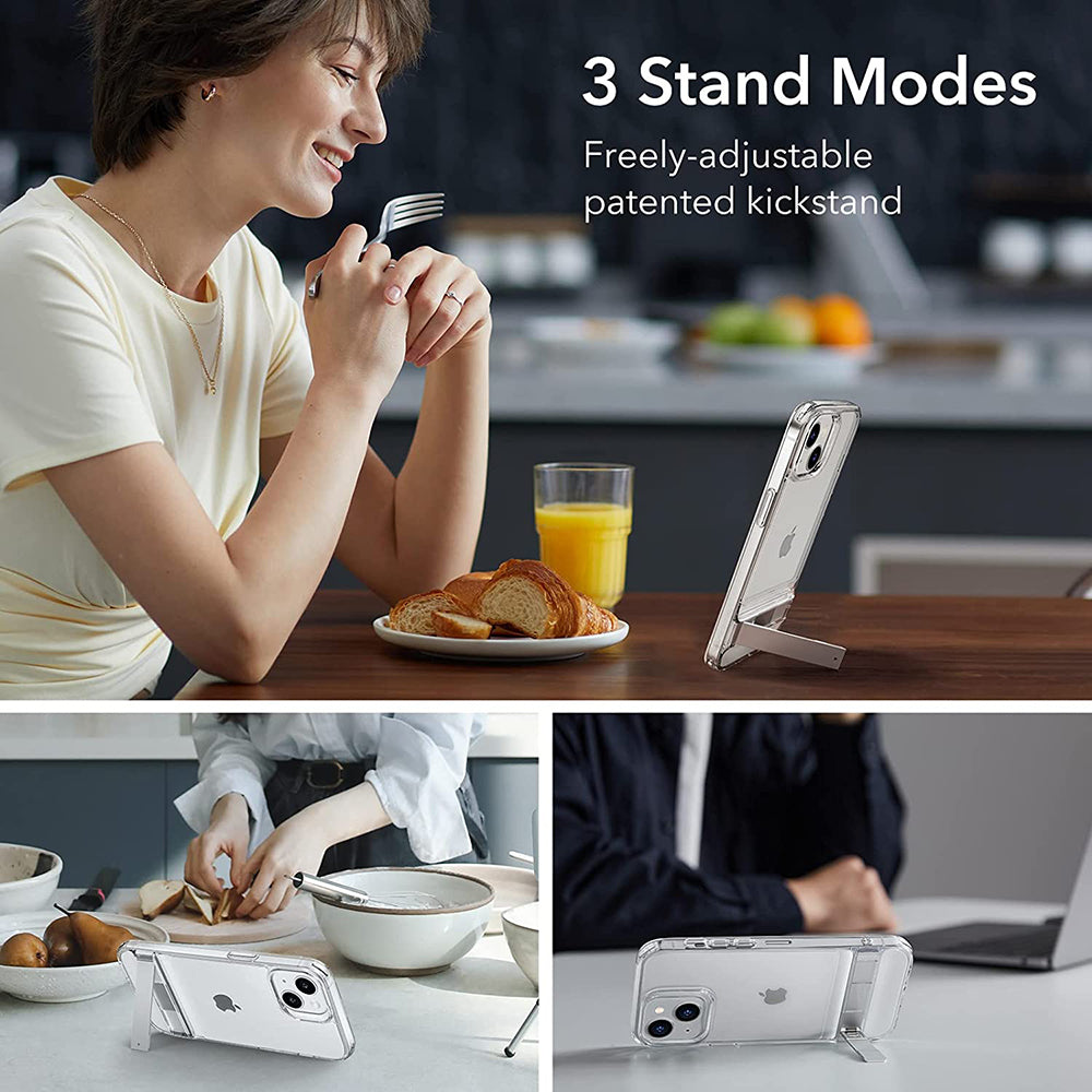 Deksel for Apple iPhone 14 Plus, ESR, Air Shield Boost Kickstand, Gjennomsiktig