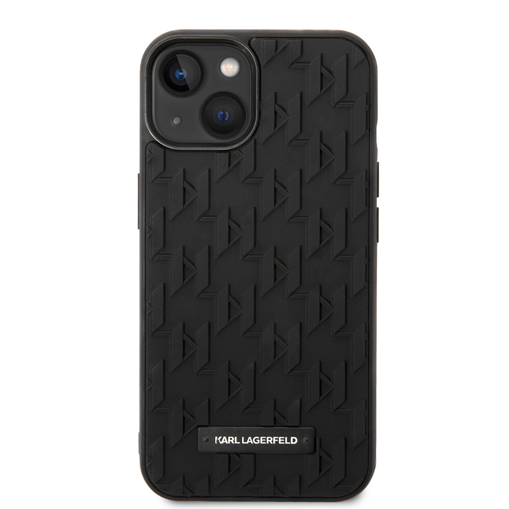Deksel for Apple iPhone 14 Plus, Karl Lagerfeld, 3D Monogram, Svart