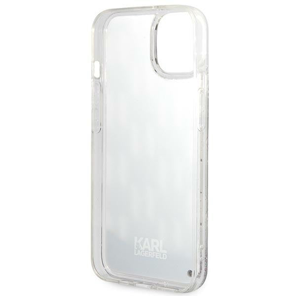 Deksel for Apple iPhone 14 Plus, Karl Lagerfeld, Liquid Glitter Monogram, Svart