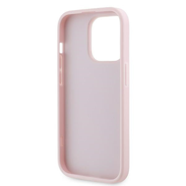 Deksel for Apple iPhone 14 Pro, Karl Lagerfeld, Diagonal Quilted Script, Rosa