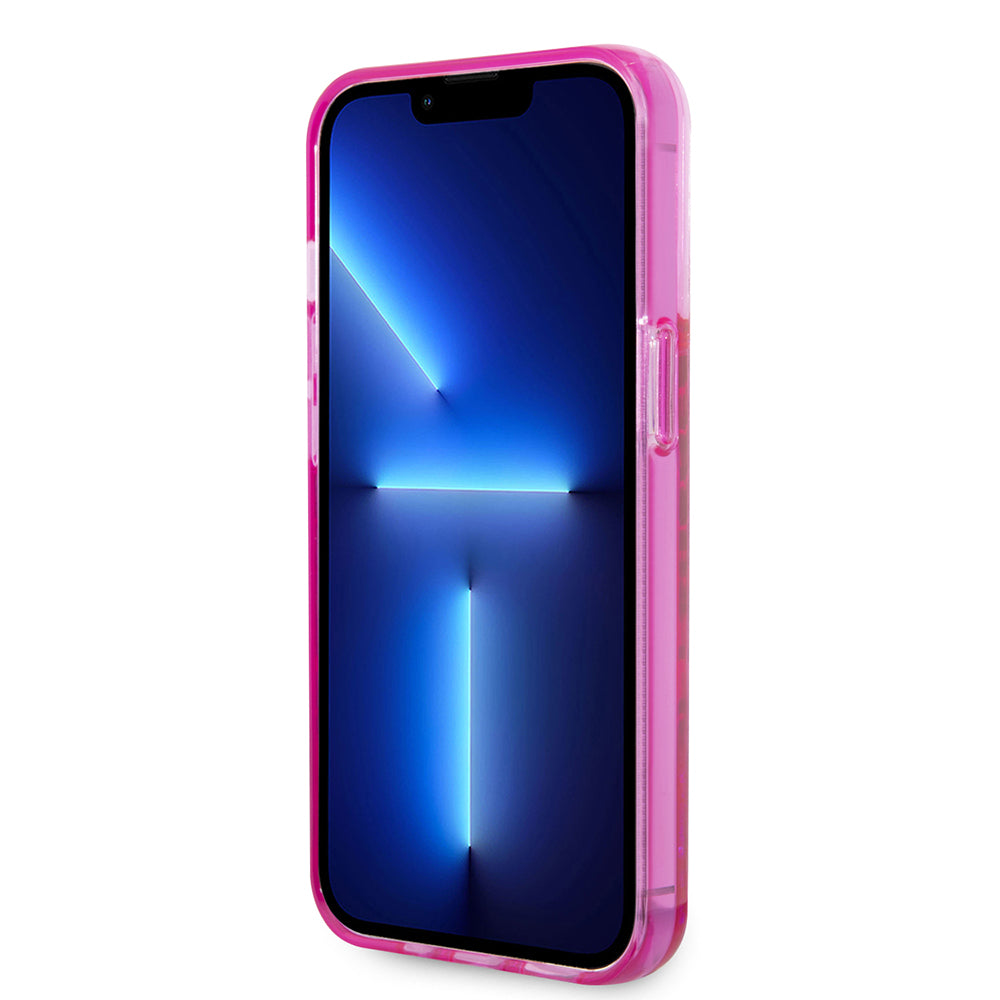 Deksel for Apple iPhone 14 Pro, Karl Lagerfeld, Liquid Glitter KL Logo, Rosa
