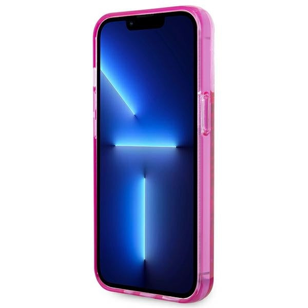 Deksel for Apple iPhone 14 Pro Max, Karl Lagerfeld, Liquid Glitter KL Logo, Rosa