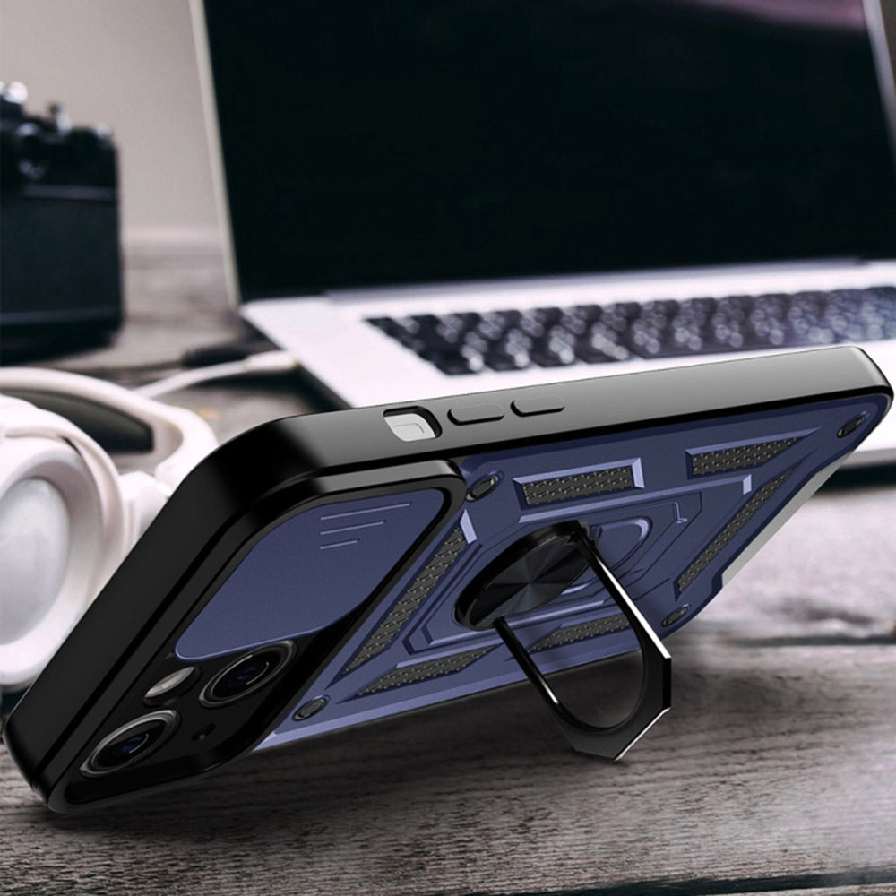 Deksel for Apple iPhone 14, Techsuit, CamShield, Blå
