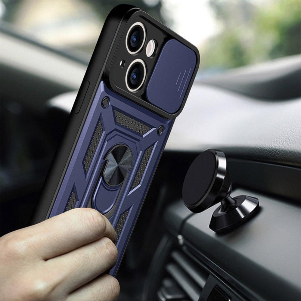 Deksel for Apple iPhone 14, Techsuit, CamShield, Blå