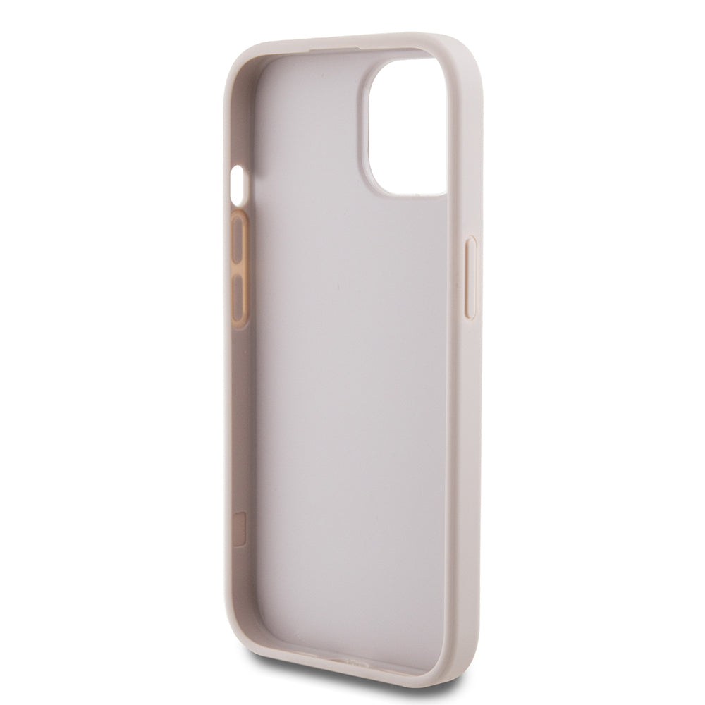 Deksel for Apple iPhone 15, Guess, 4G Metal Gold Logo, Rosa