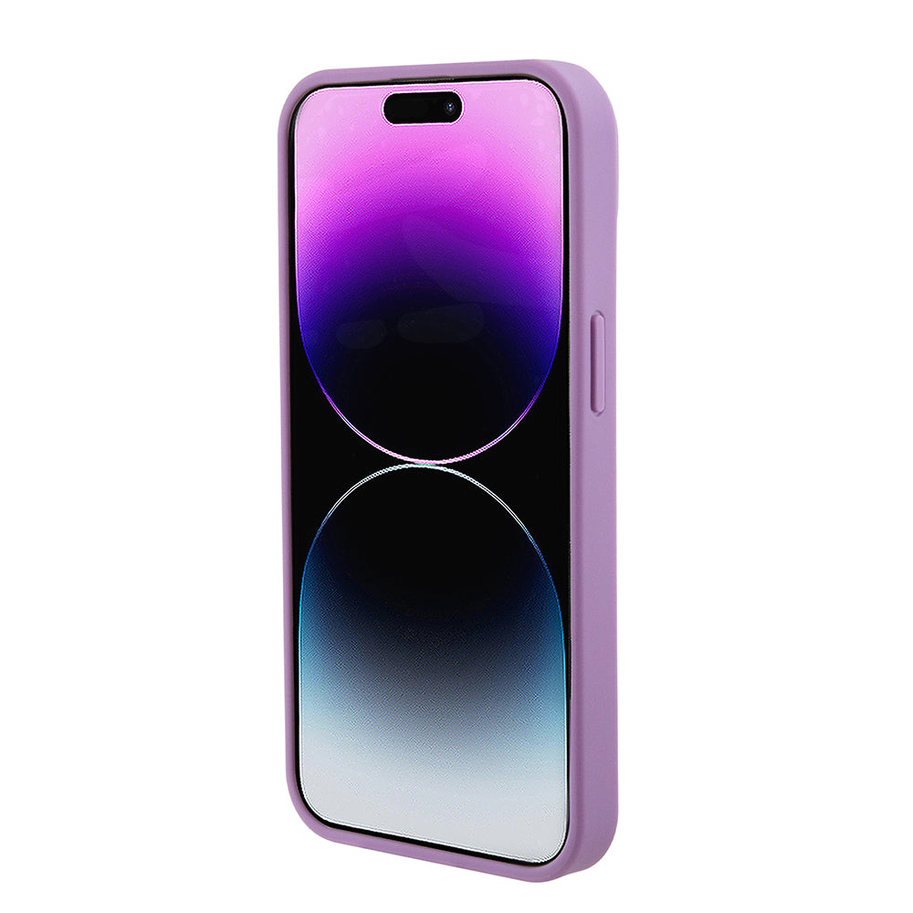 Deksel for Apple iPhone 15, Guess, 4G Stamped, Lys Lilla