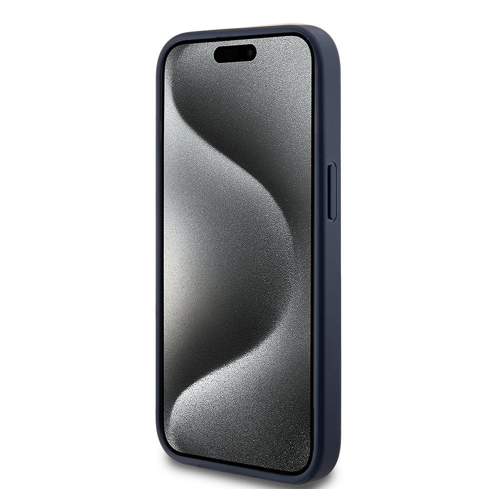 Deksel for Apple iPhone 15, Guess, 4G Triangle Logo, Blå
