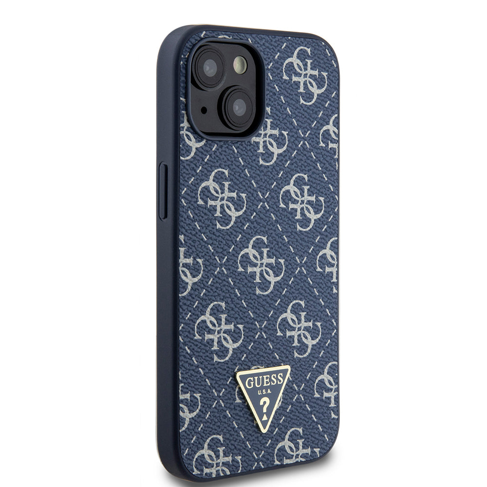 Deksel for Apple iPhone 15, Guess, 4G Triangle Logo, Blå