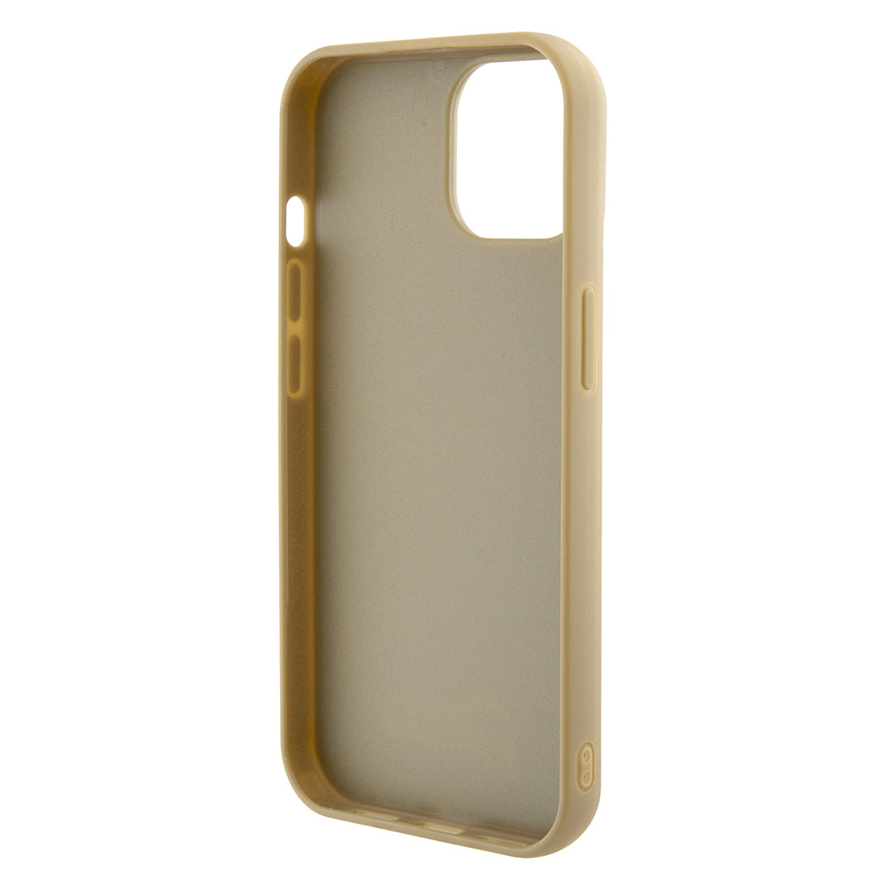 Deksel for Apple iPhone 15, Guess, Disco Metal Script, Gull