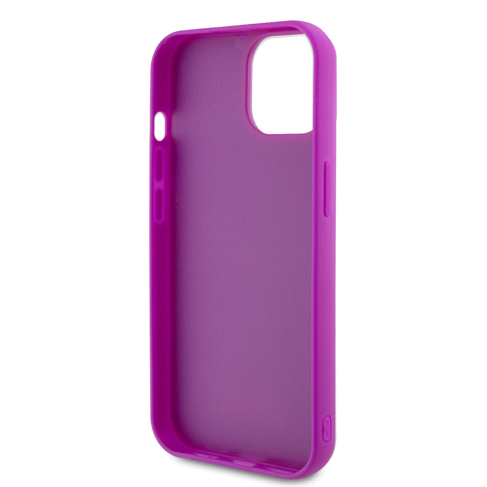 Deksel for Apple iPhone 15, Guess, Disco Metal Script, Fuchsia