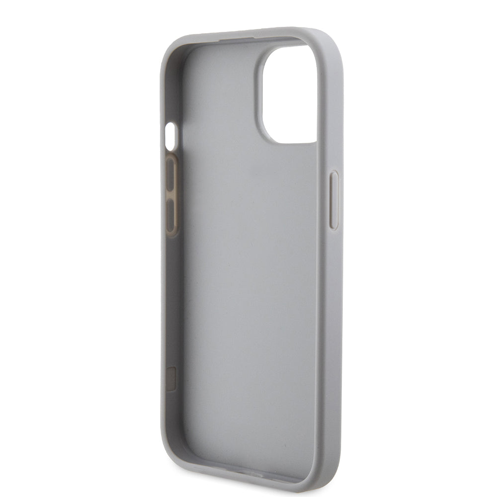 Deksel for Apple iPhone 15, Guess, Strass Metal Logo, Sølvfarget