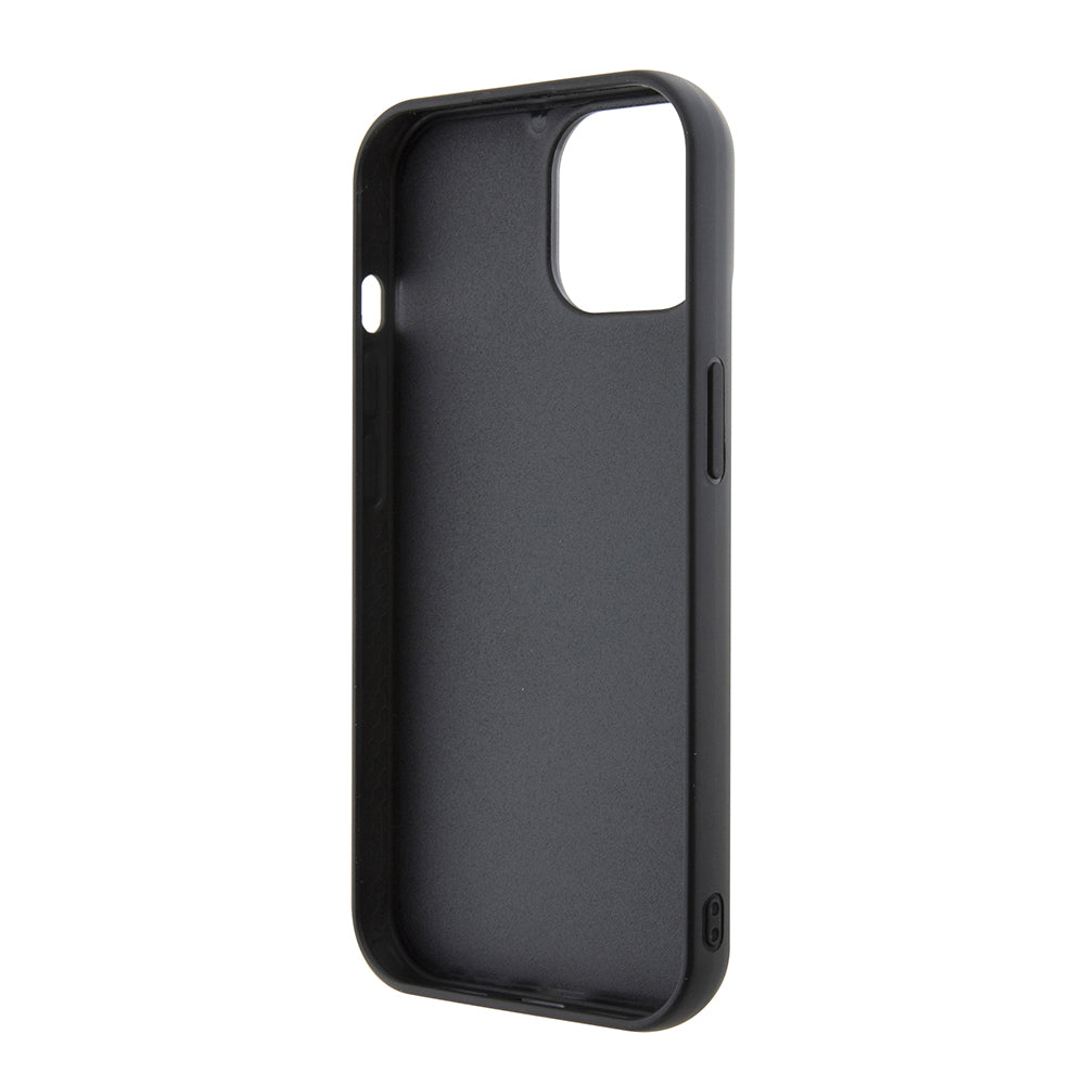 Deksel for Apple iPhone 15, Karl Lagerfeld, 3D Rubber Multi Logo, Svart