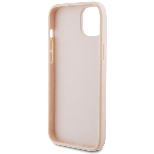 Deksel for Apple iPhone 15, Karl Lagerfeld, Diagonal Quilted K Pattern, Rosa