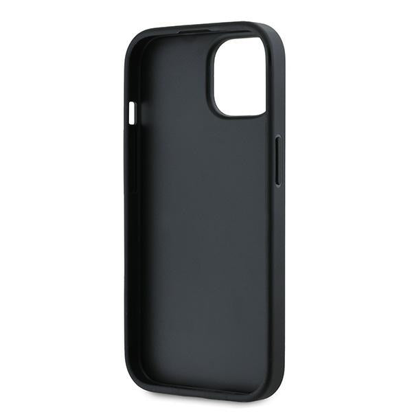 Deksel for Apple iPhone 15, Karl Lagerfeld, Diagonal Quilted Script, Svart