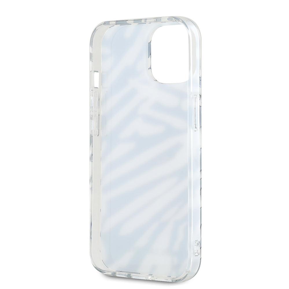 Deksel for Apple iPhone 15, Karl Lagerfeld, IML Luxury Zebra Pattern with Strap, Svart