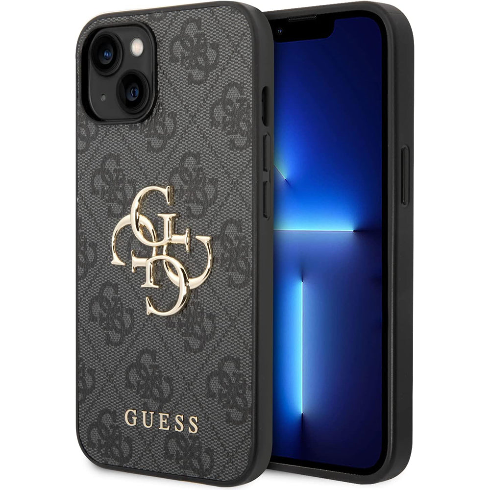Deksel for Apple iPhone 15 Plus, Guess, 4G Big Logo, Grå