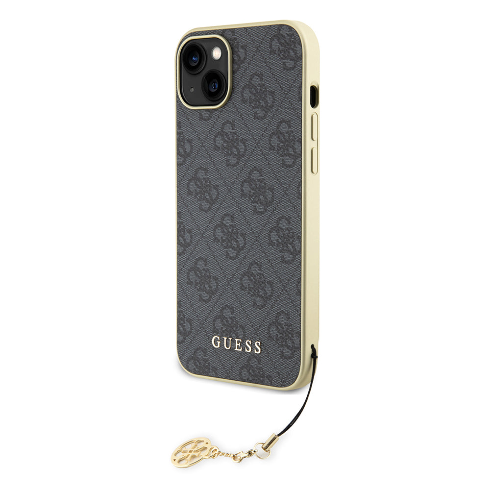 Deksel for Apple iPhone 15 Plus, Guess, 4G Charm, Grå