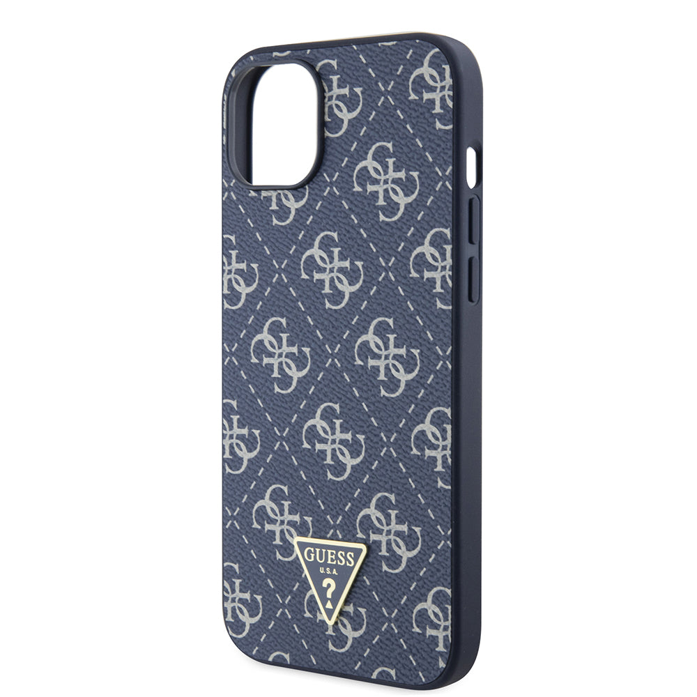 Deksel for Apple iPhone 15 Plus, Guess, 4G Triangle Logo, Blå