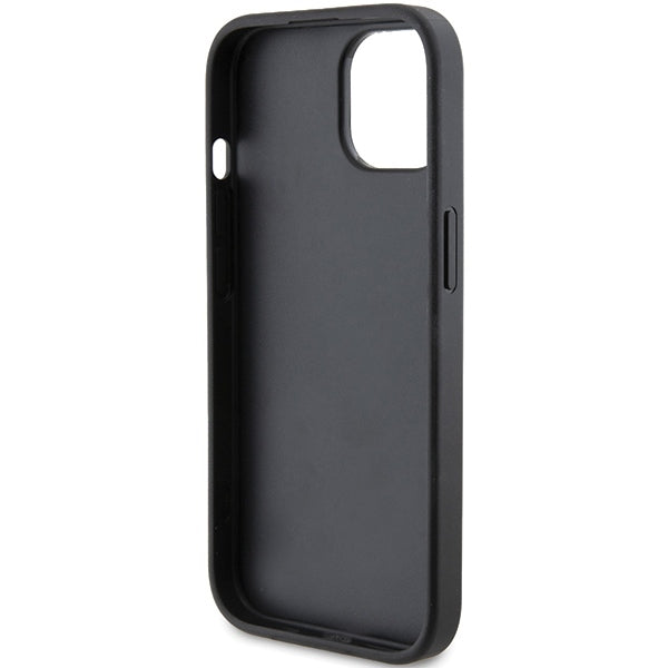Deksel for Apple iPhone 15 Plus, Karl Lagerfeld, Diagonal Quilted K Pattern, Svart