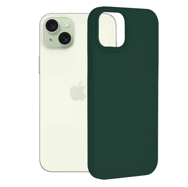 Deksel for Apple iPhone 15 Plus, Techsuit, Soft Edge, Mørkegrønn