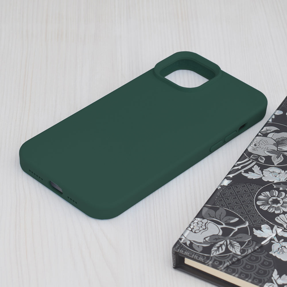 Deksel for Apple iPhone 15 Plus, Techsuit, Soft Edge, Mørkegrønn