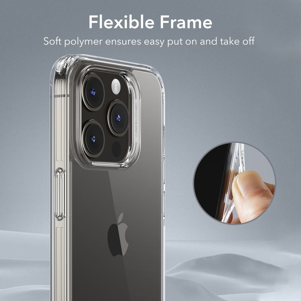 Deksel for Apple iPhone 15 Pro, ESR, Ice Shield, Gjennomsiktig