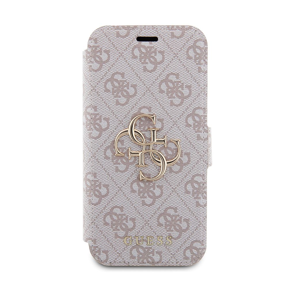 Deksel for Apple iPhone 15 Pro, Guess, 4G Book, Rosa