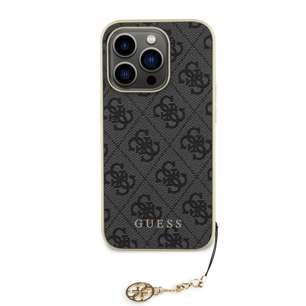 Deksel for Apple iPhone 15 Pro, Guess, 4G Charm, Grå