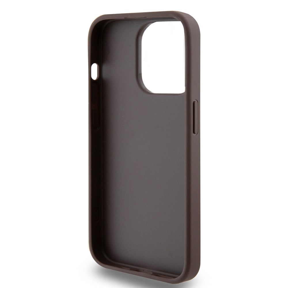 Deksel for Apple iPhone 15 Pro, Guess, 4G Metal Gold Logo, Brun