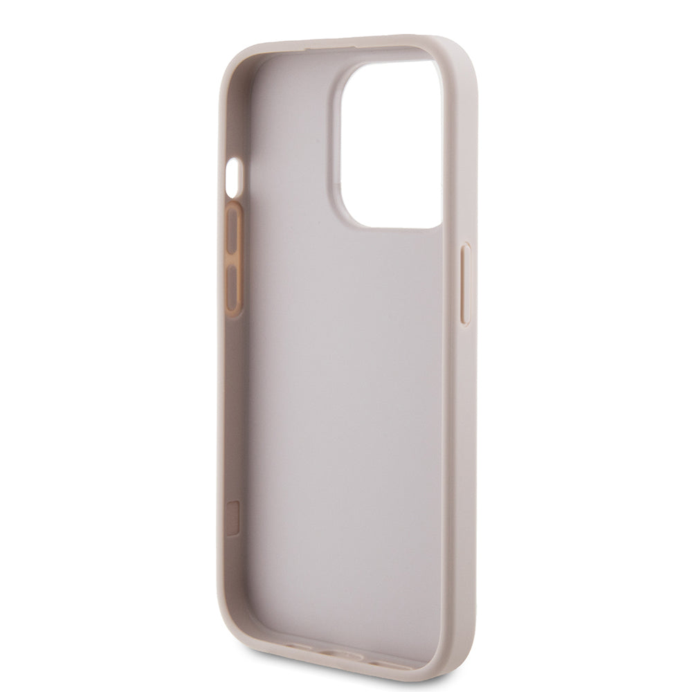 Deksel for Apple iPhone 15 Pro, Guess, 4G Metal Gold Logo, Rosa