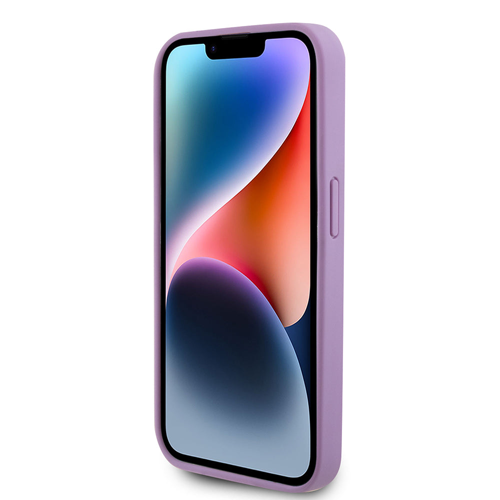 Deksel for Apple iPhone 15 Pro, Guess, 4G Stamped, Lys Lilla