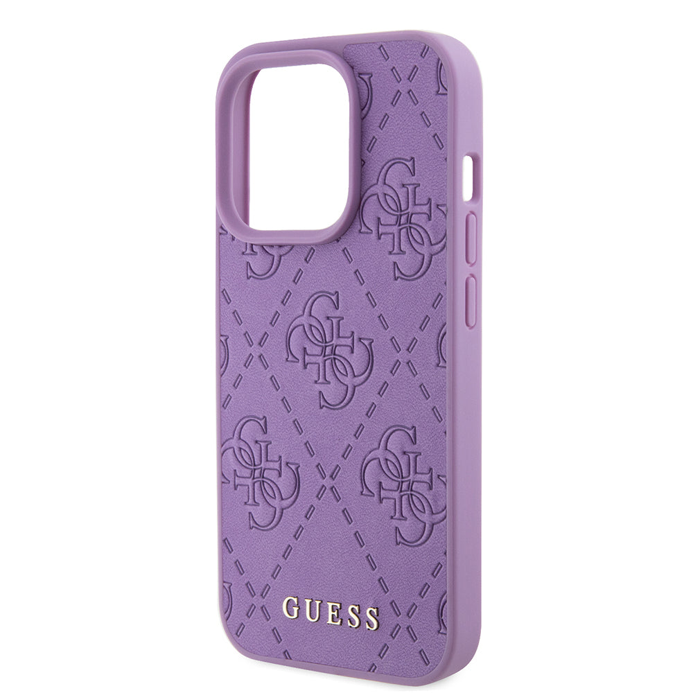 Deksel for Apple iPhone 15 Pro, Guess, 4G Stamped, Lys Lilla