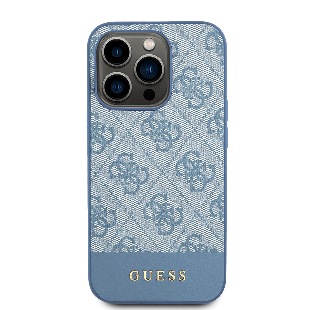 Deksel for Apple iPhone 15 Pro, Guess, 4G Stripe, Blå