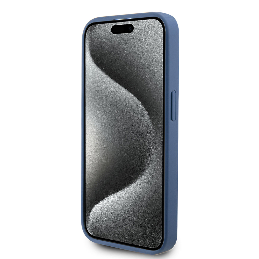 Deksel for Apple iPhone 15 Pro, Guess, 4G Stripe, Blå