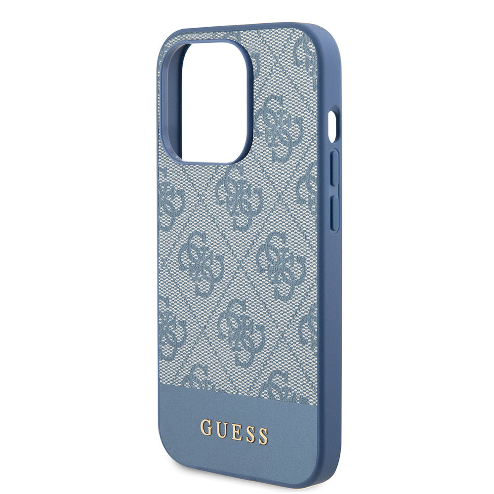 Deksel for Apple iPhone 15 Pro, Guess, 4G Stripe, Blå